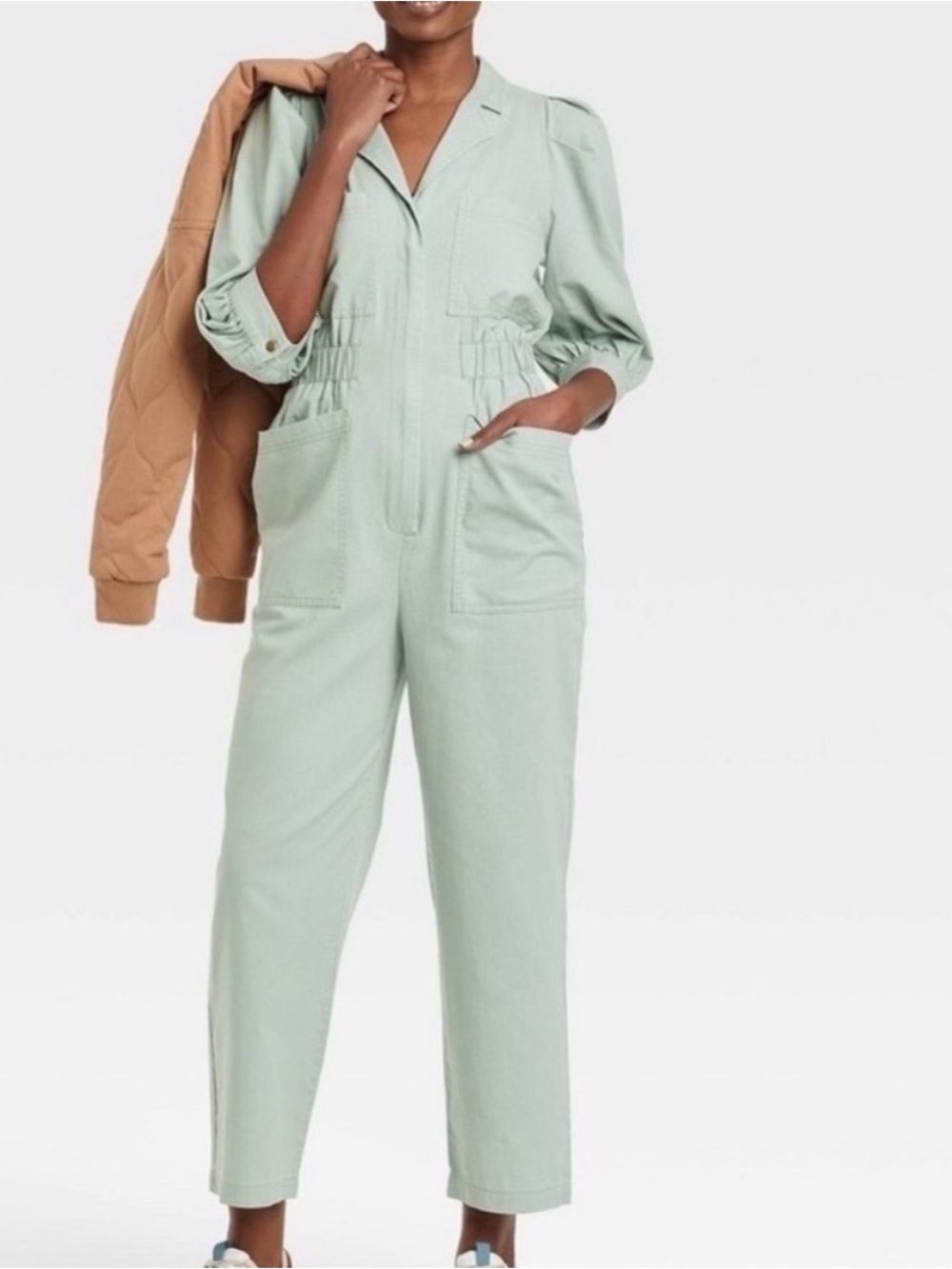 Universal Thread Sage Green Utility Jumpsuit with Patch Pockets